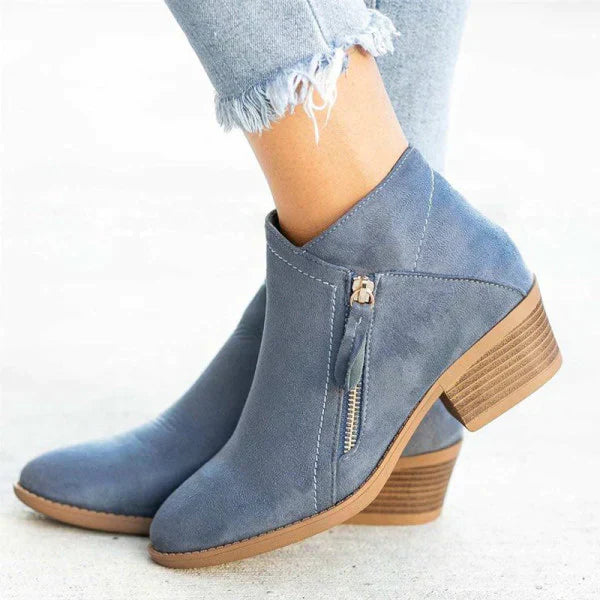 Livia™ - Chic Suede Ankle Boot