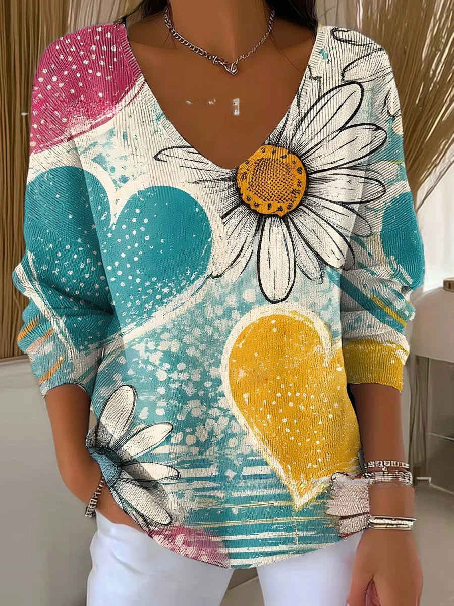 Layla | Elegant V-Neck Knit Sweater