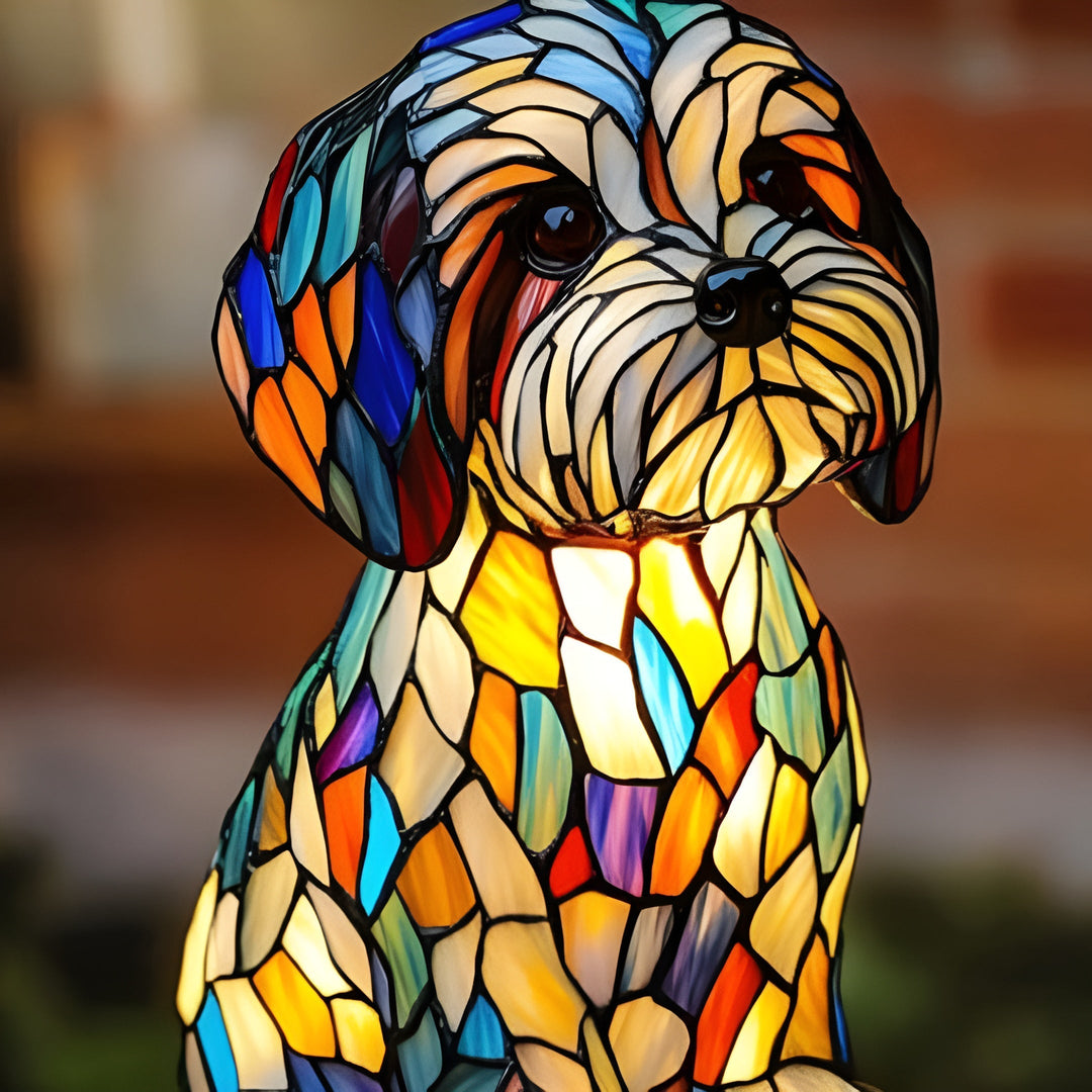 Papouille | Magisk Dog Lamp in Colored Glass