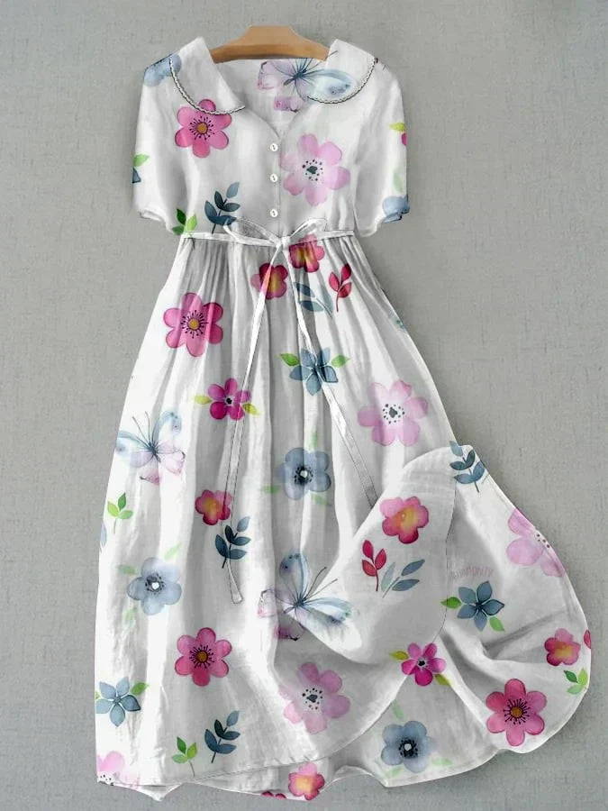 Cyril - Floral Dress Waist Ties