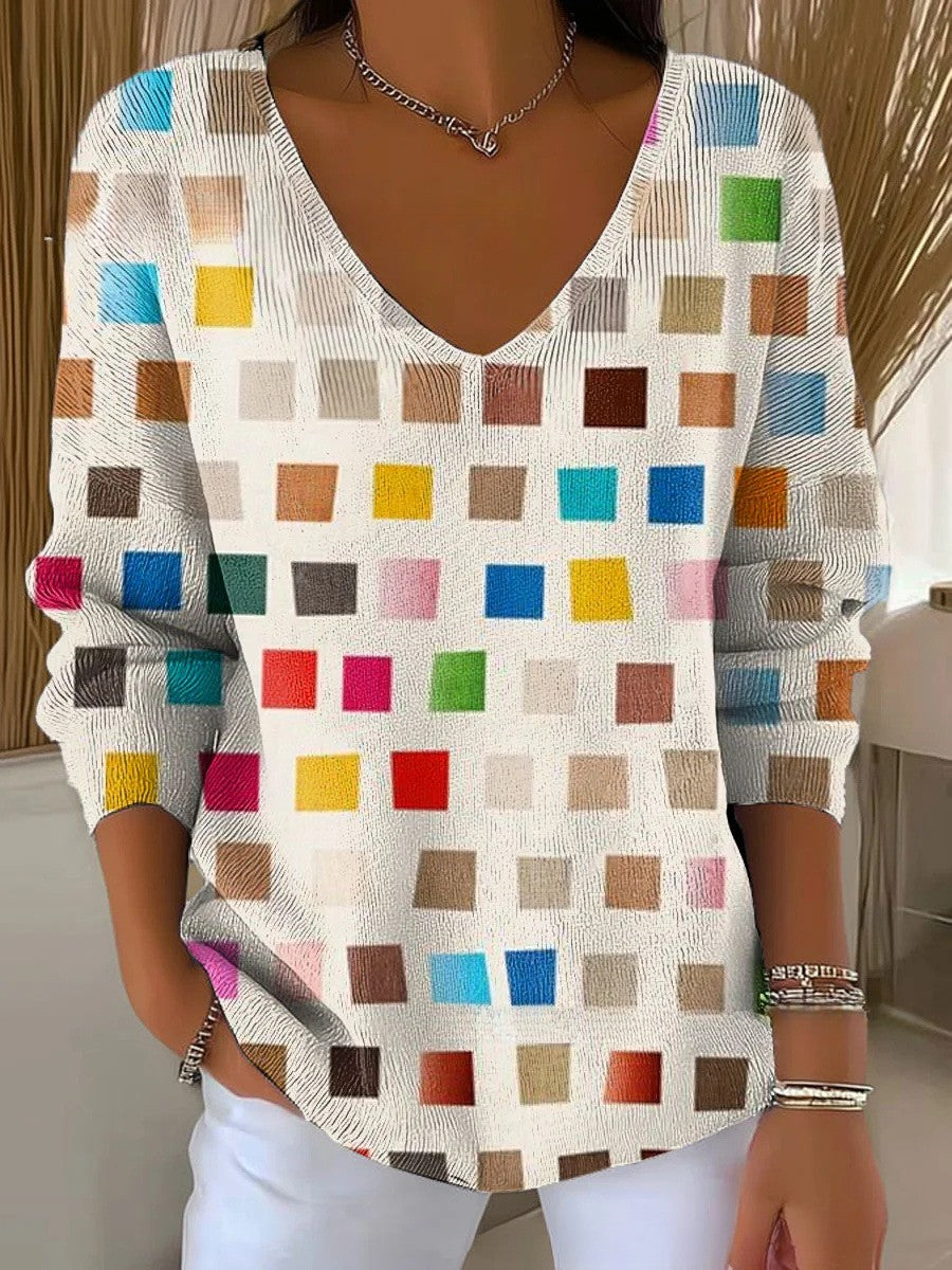 ELENA | Elegant V-Neck Knit Top