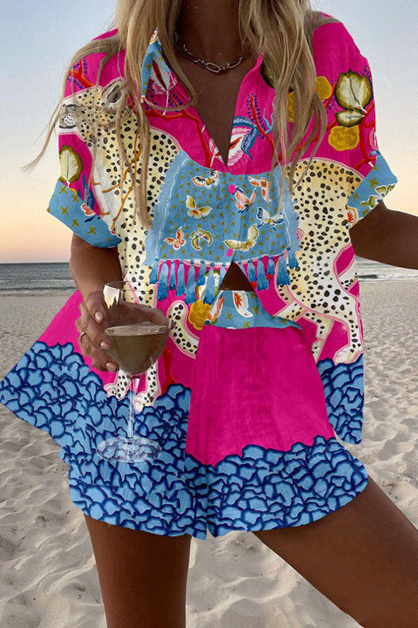 Belina™ | Short Beach set with butterfly print