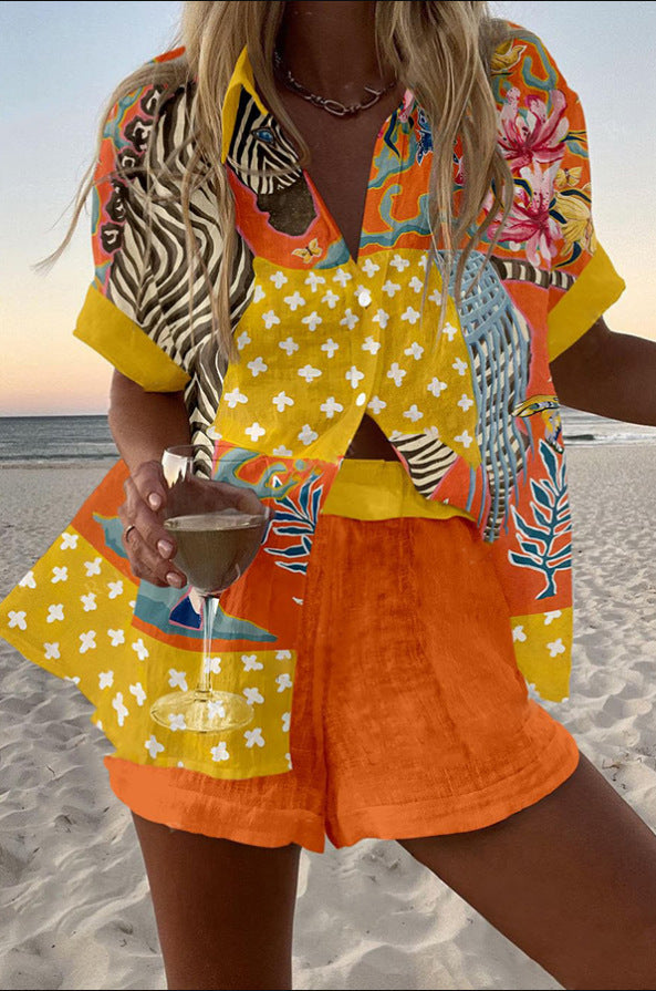 Norellia™ | Short Beach Set with Polka Dot Print