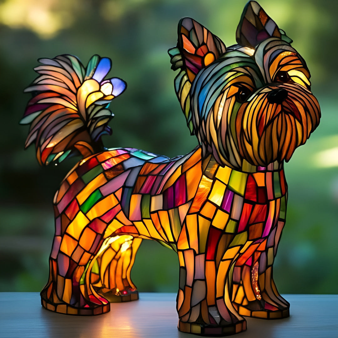 Lili | Magisk Colored Glass Dog Lamp