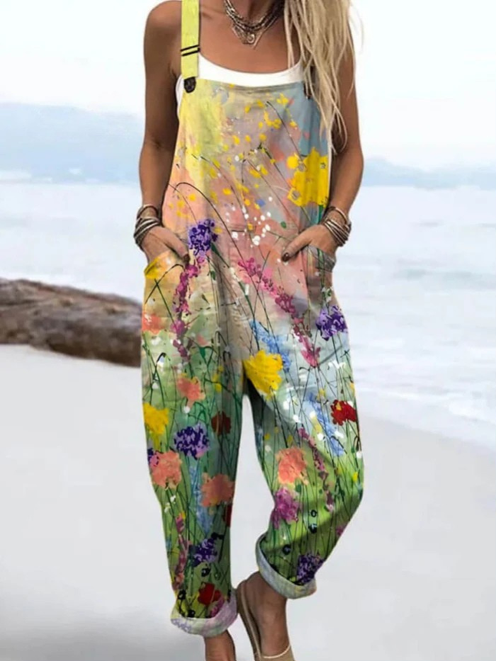 Vintage Floral | Wide Leg Jumpsuit