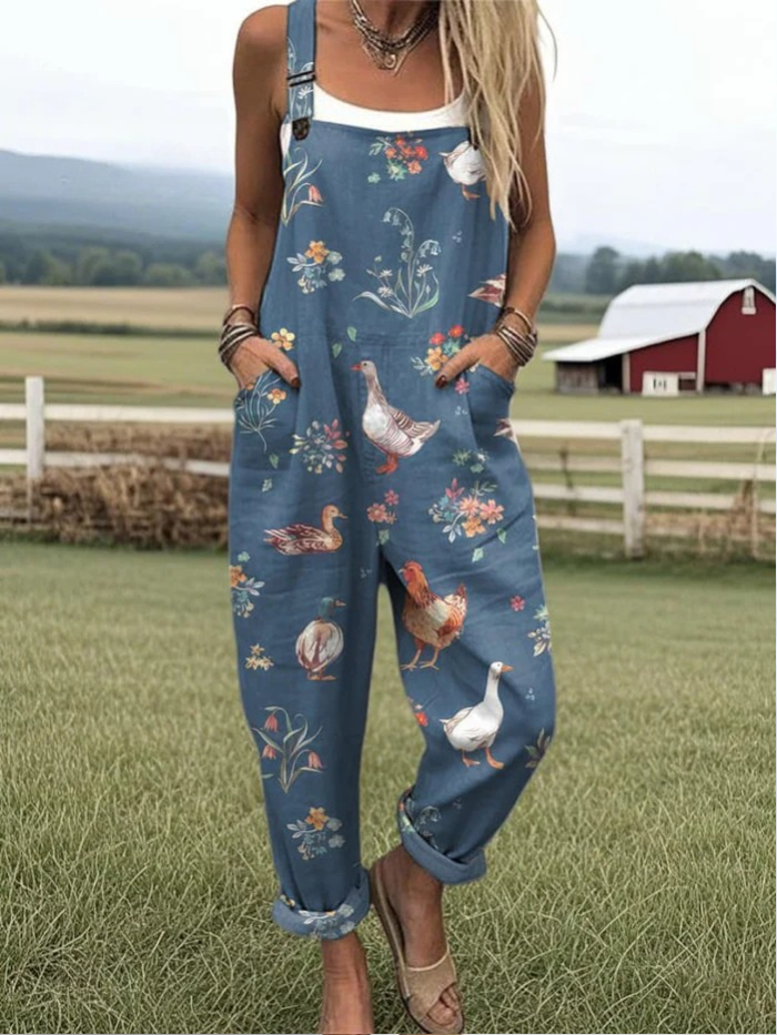 Farm Animal | Wide Leg Jumpsuit