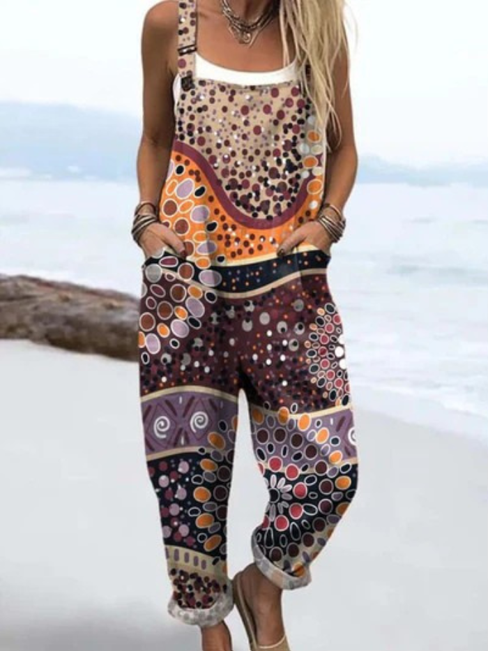Geometric Pattern | Wide Leg Jumpsuit