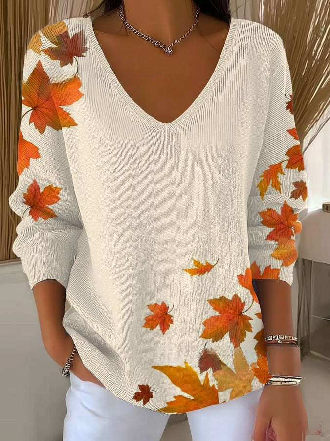 Stella | Effortless V-Neck Knit Sweater