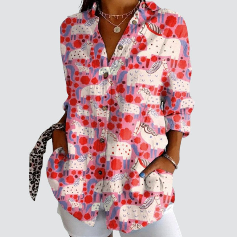 Vera™ | Artistic Bloom Blouse
