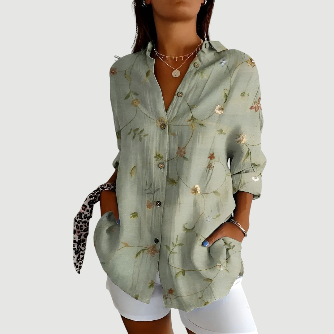 Amalie™ | Artistic Bloom Blouse