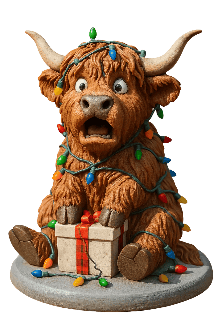 🐮 Highland Cattle Advent Calendar 2025 🎄✨ – Handmade 3D Figure with Highland Cattle (24 pieces)