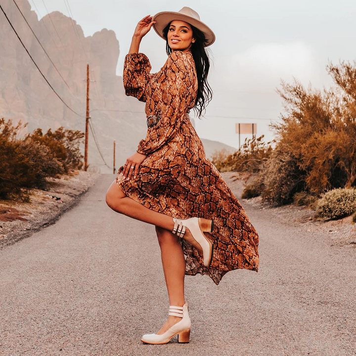 Sophia™ | Vintage Leather Block Heel