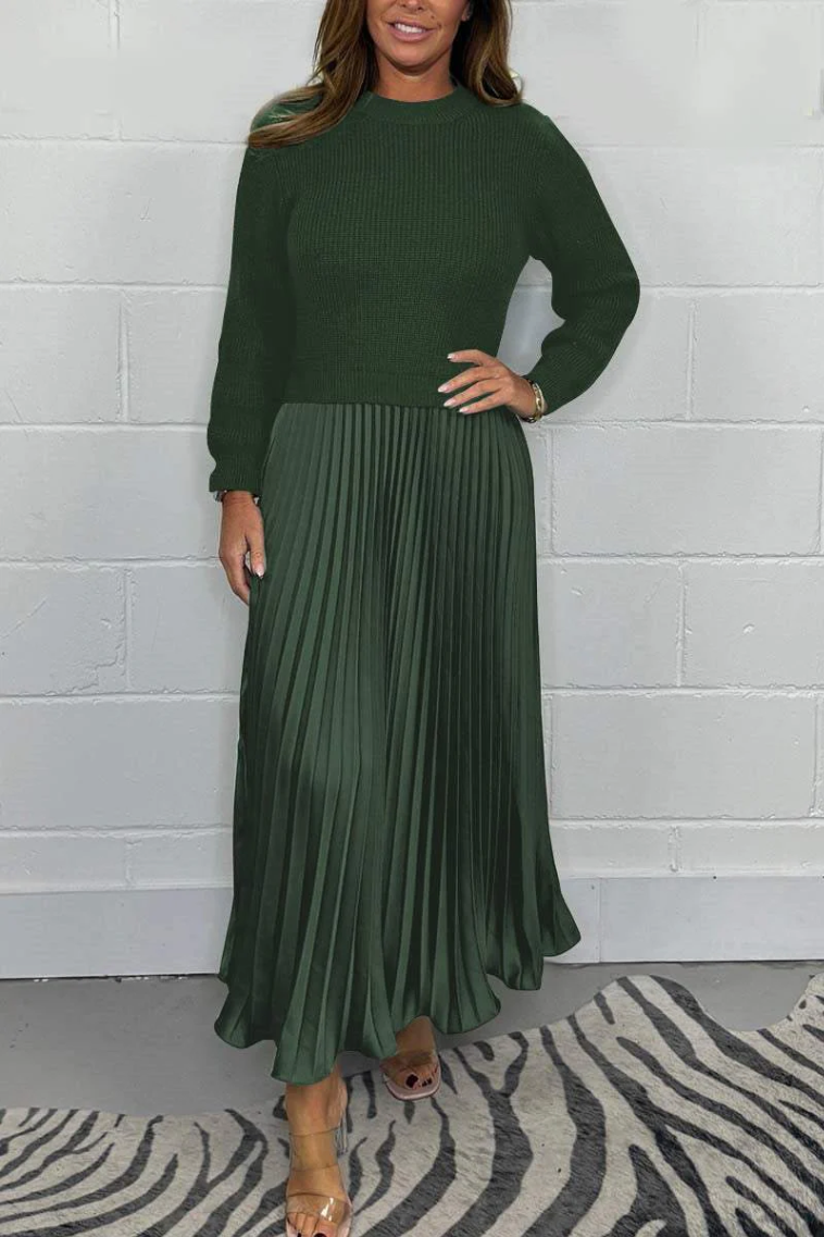 Luna™ Elegant Pleated Two-Piece Dress