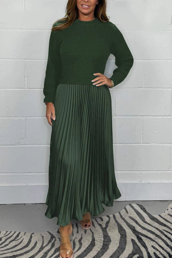 Luna™ Elegant Pleated Two-Piece Dress