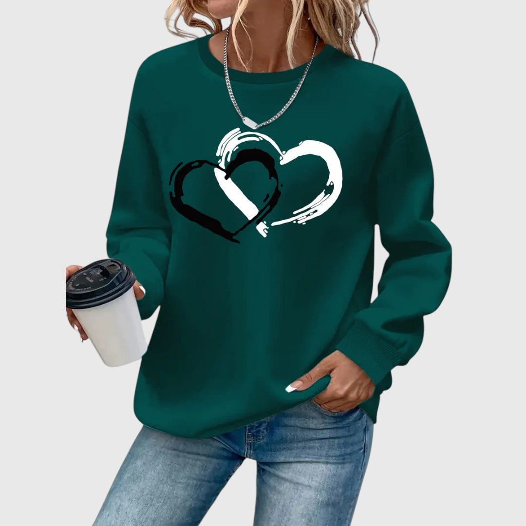 Linda - Elegant Heart Sweater