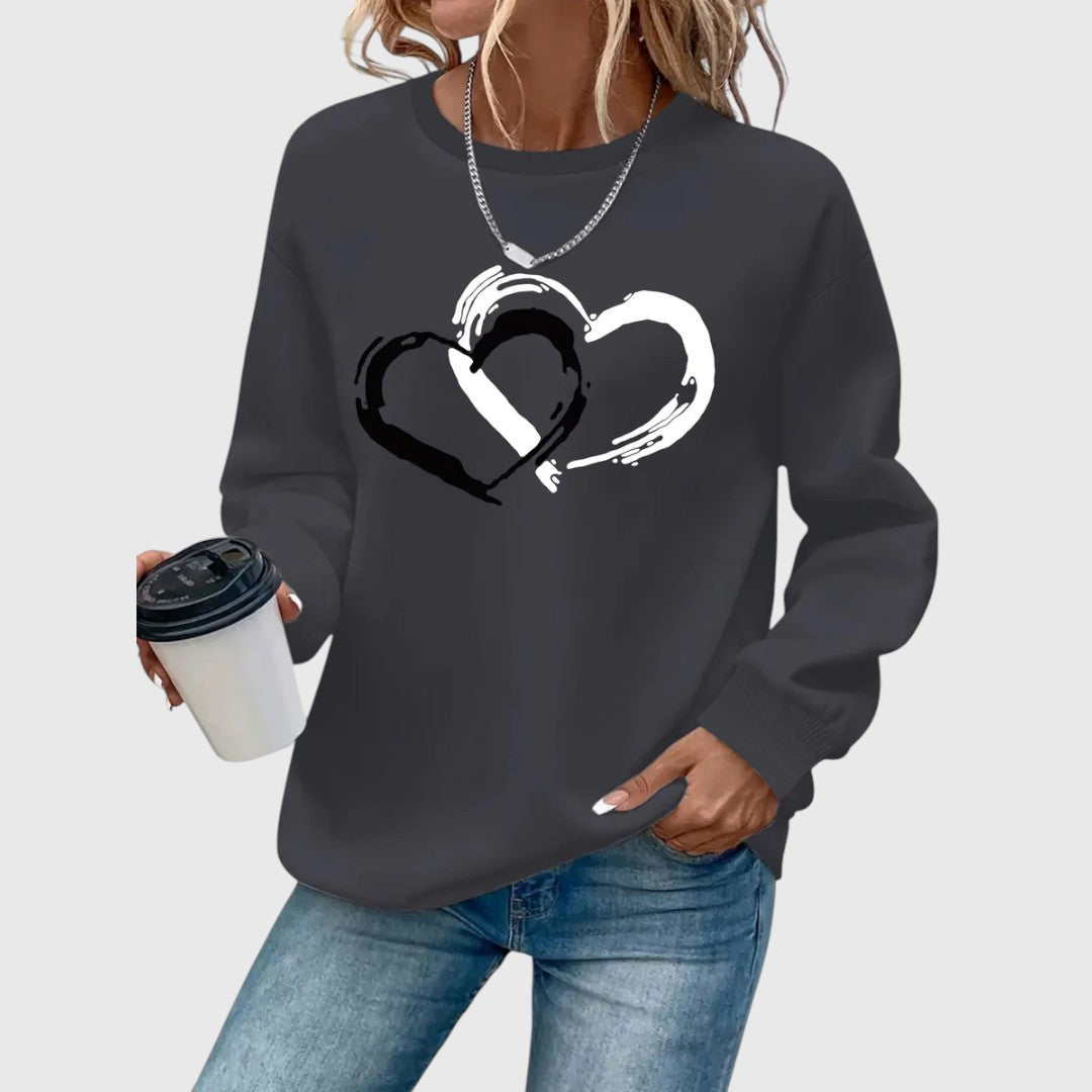 Linda - Elegant Heart Sweater