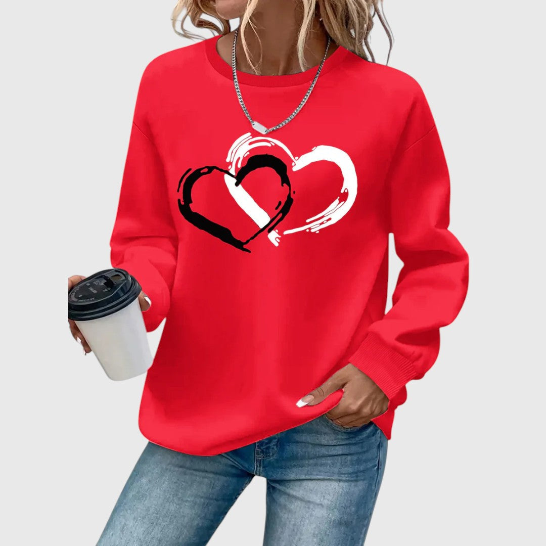 Linda - Elegant Heart Sweater