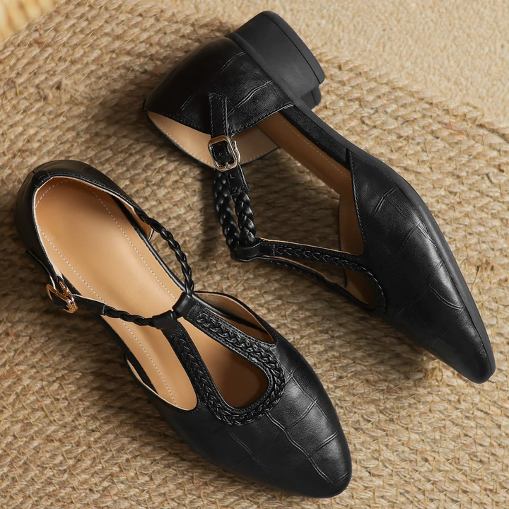 Sate Leather Mary Janes