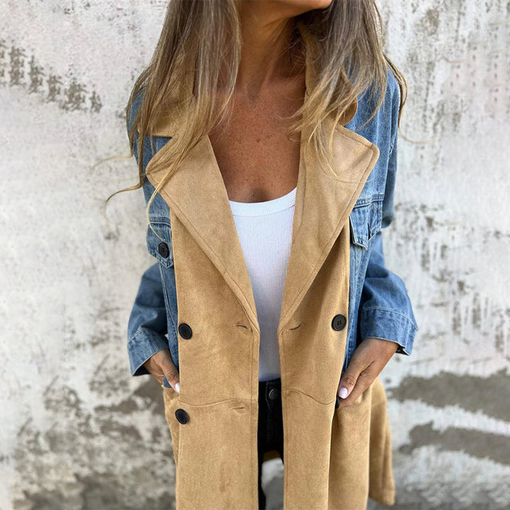 Emilia™ - Casual Two-Tone Trench