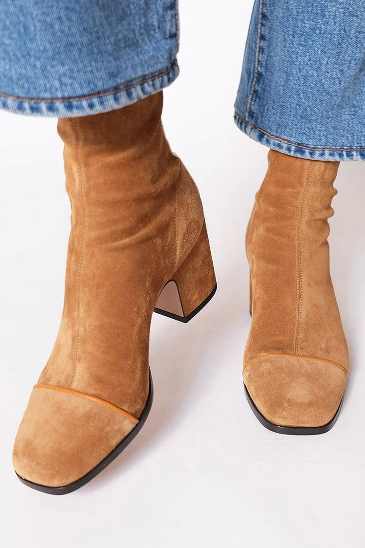 Vienne™ | Modern Contrast Ankle Boots