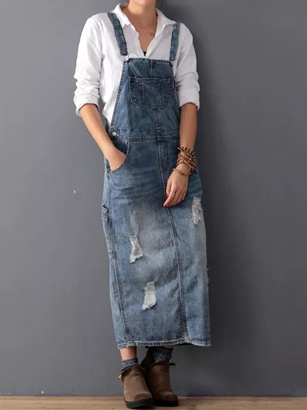 Harper™ - Vintage Denim Overall Dress