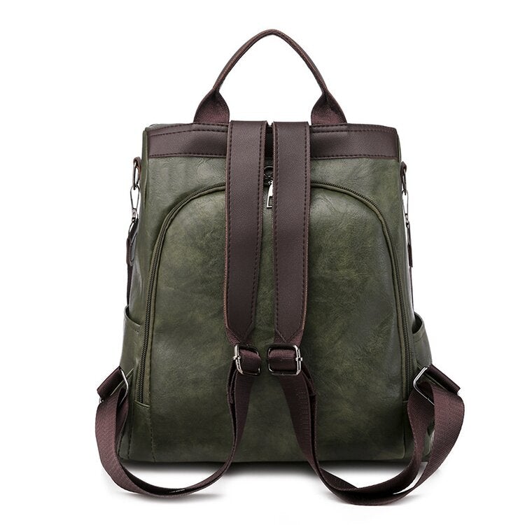 Maria | Elegant Leather Backpack with Ample Storage