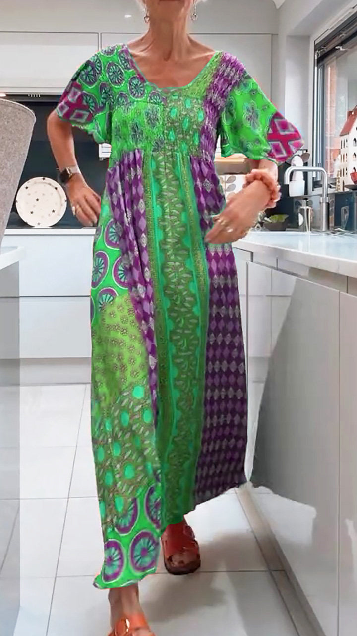 Marisol – Elegant Paisley Midi Dress