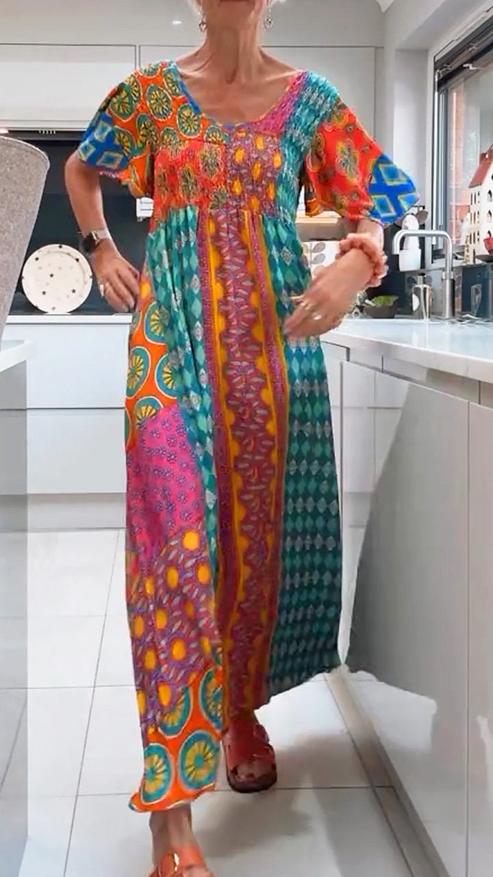 Marisol – Elegant Paisley Midi Dress
