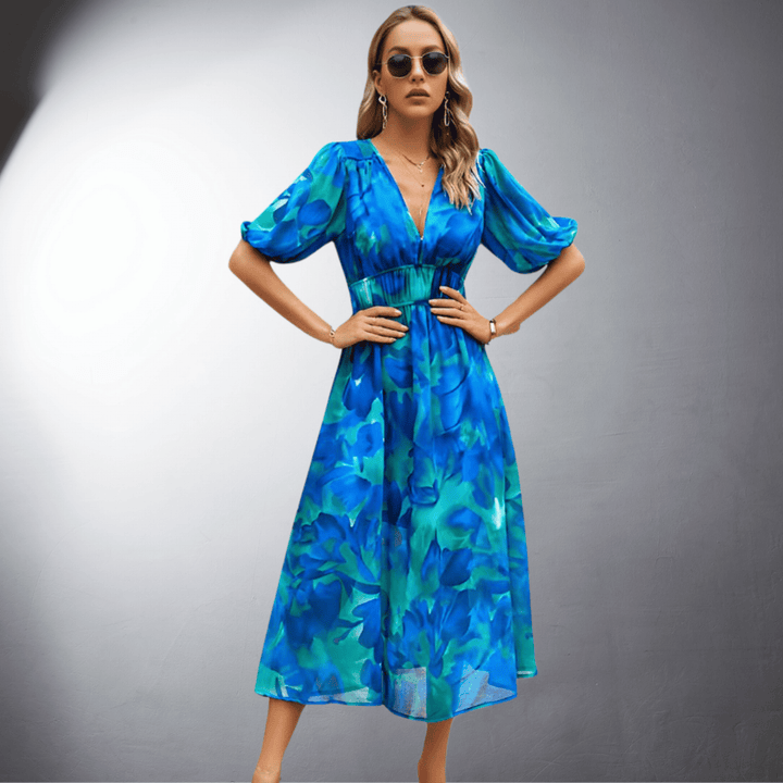 Ophélie | Bohemian Summer Dress in Refined Organic Linen