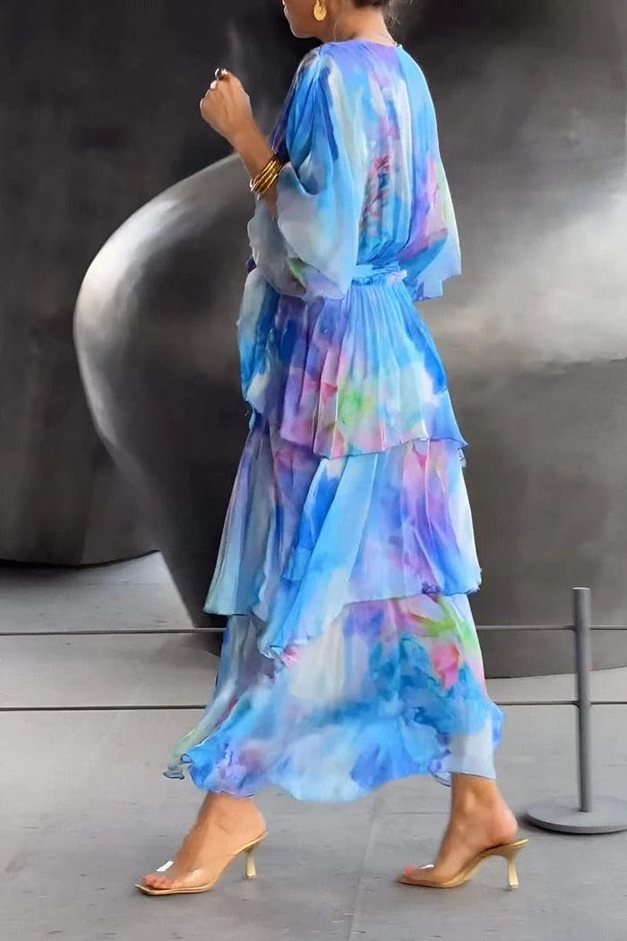 Celeste Flow Chiffon Dress