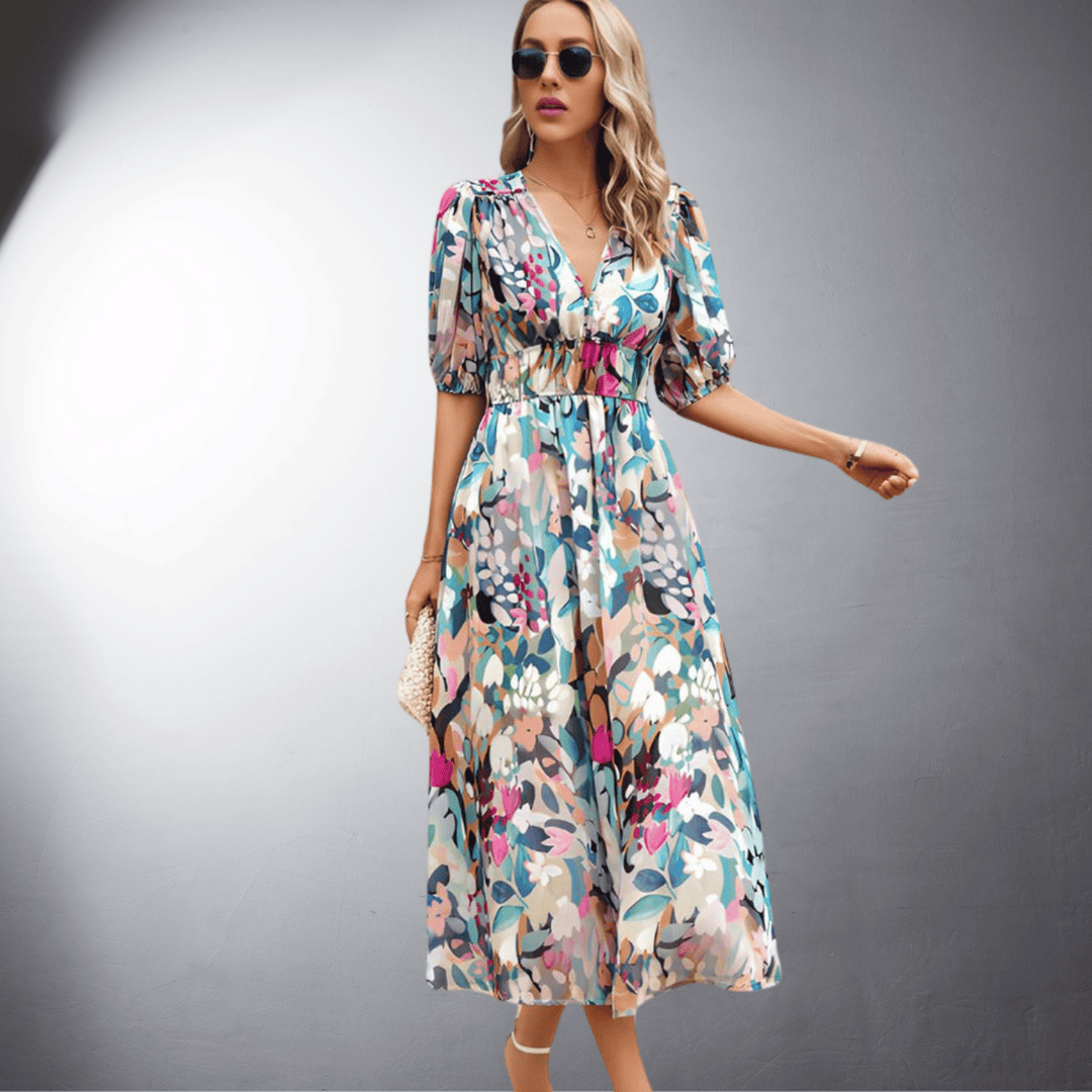 Ophélie | Bohemian Summer Dress in Refined Organic Linen