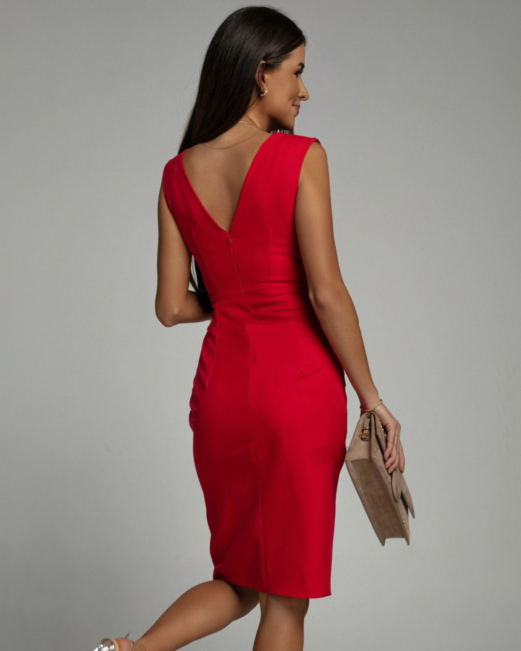 Noelle Curve V-Neck Dress