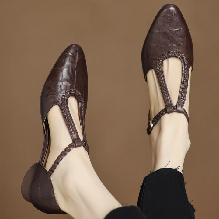 Sate Leather Mary Janes