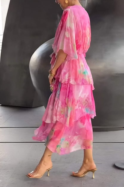Celeste Flow Chiffon Dress