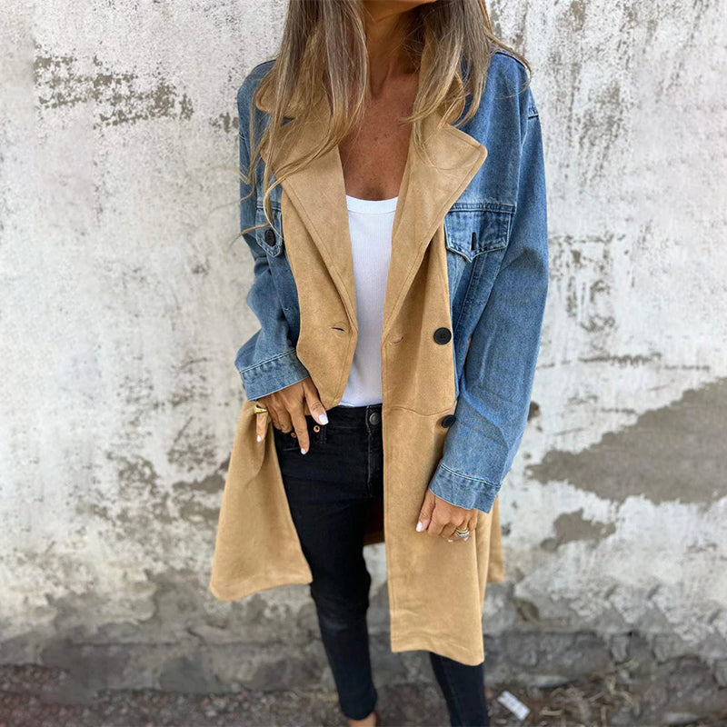 Emilia™ - Casual Two-Tone Trench