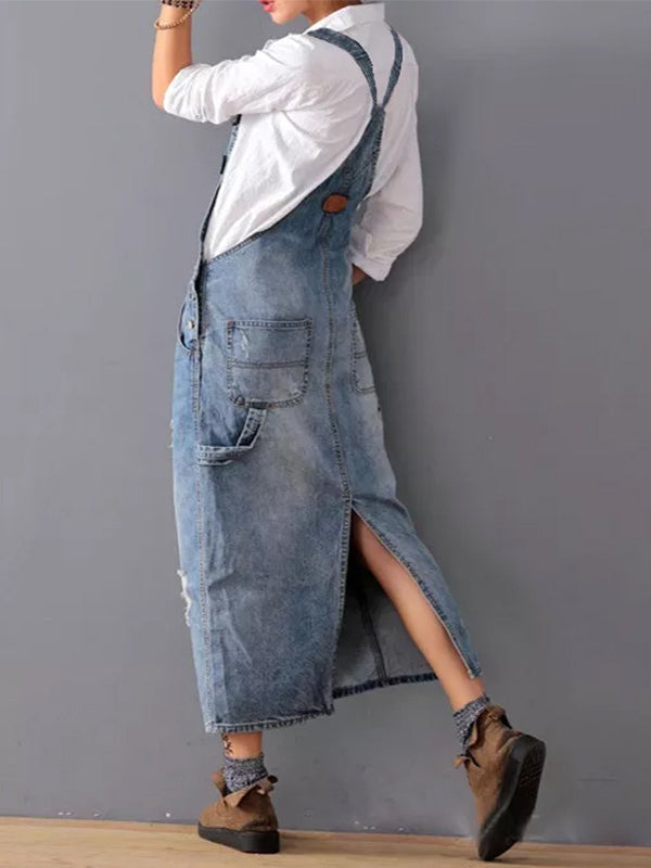 Harper™ - Vintage Denim Overall Dress