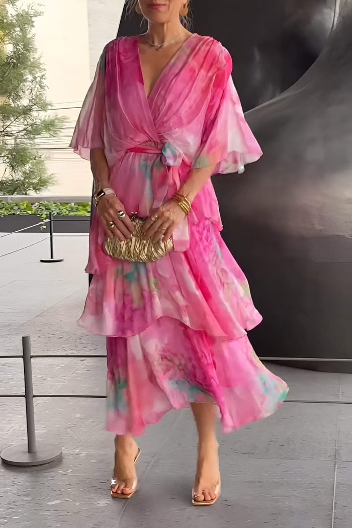 Celeste Flow Chiffon Dress