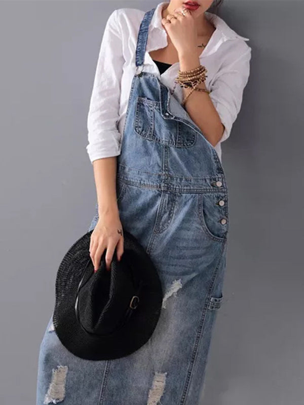 Harper™ - Vintage Denim Overall Dress