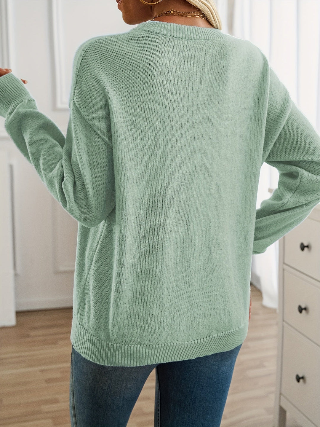 Eliza - Long Sleeve Crew Neck Sweater
