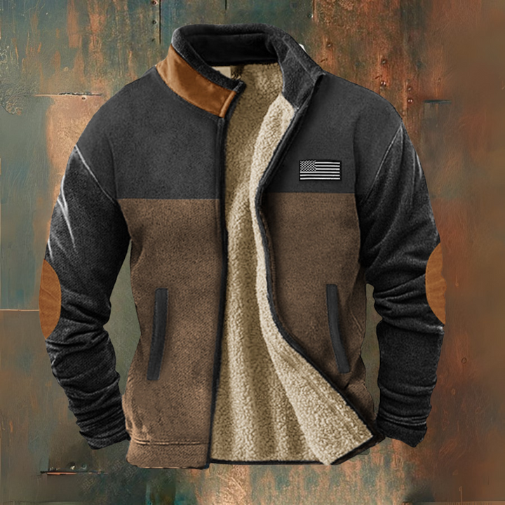 Tan - Casual Fleece Jacket