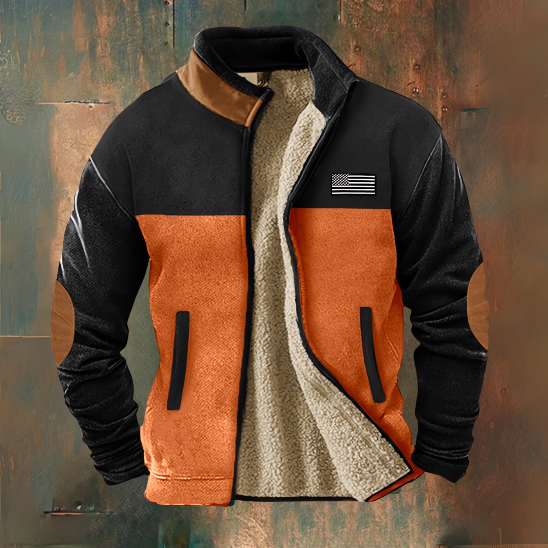 Tan - Casual Fleece Jacket