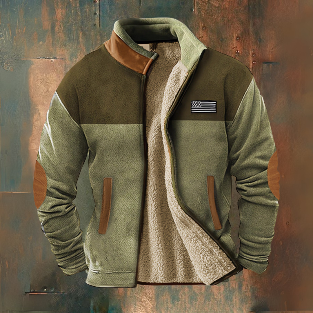 Tan - Casual Fleece Jacket