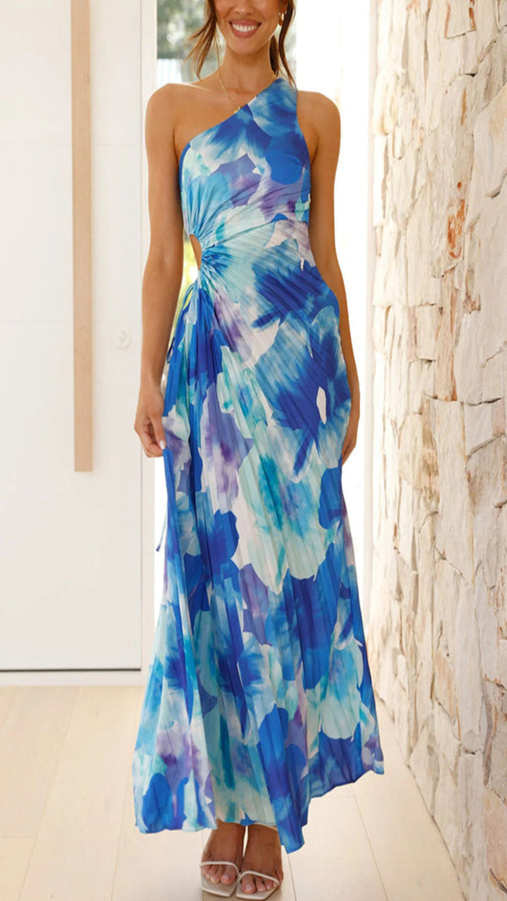 Jade - One-Shoulder Pleated Petals