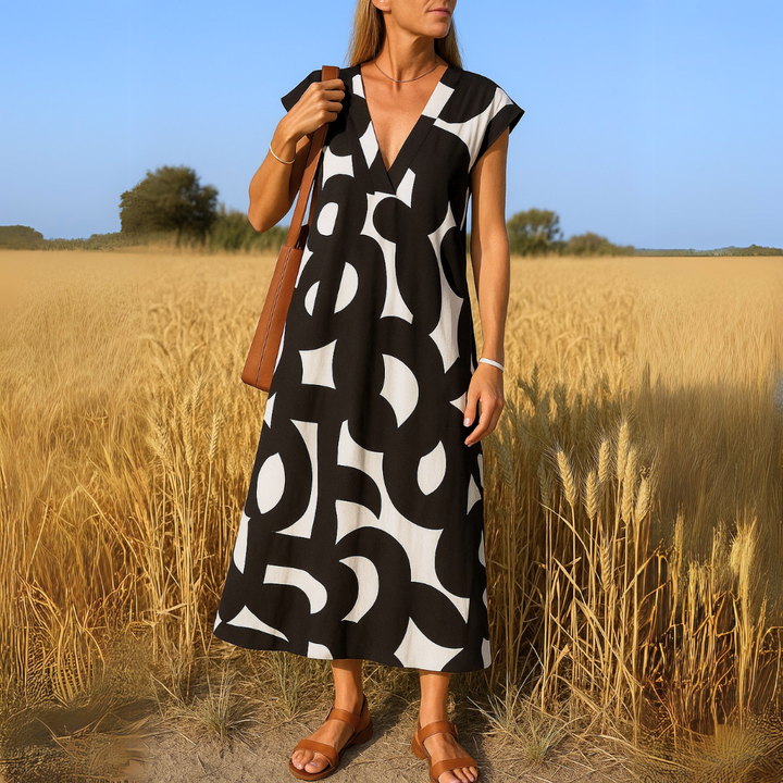 Valérie | Fluid Dress with V-neck