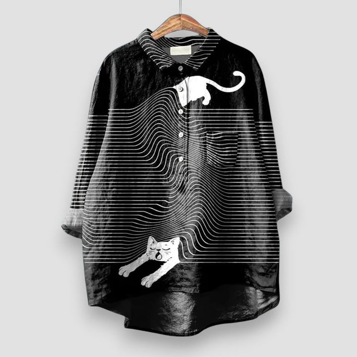 Rose | Elegant Women's Shirt with Artistic Print