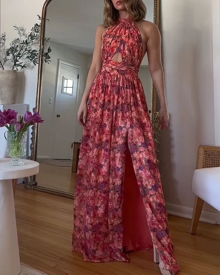 Rose Backless Maxi