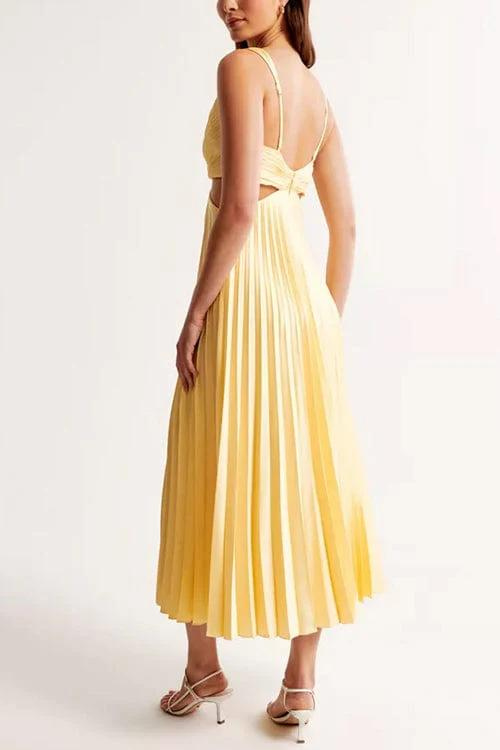 Kelsey™ | Pleated V-neck Dress
