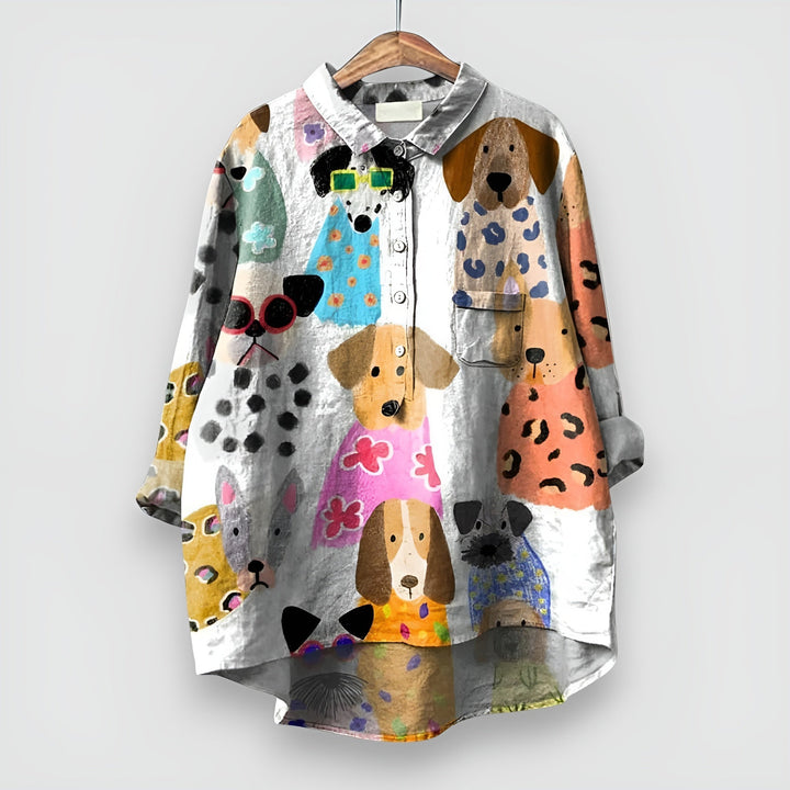Rose | Elegant Women's Shirt with Artistic Print
