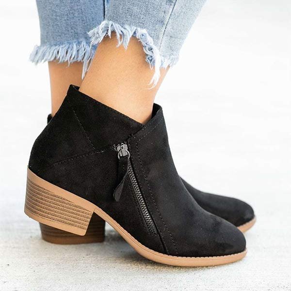 Livia™ - Chic Suede Ankle Boot