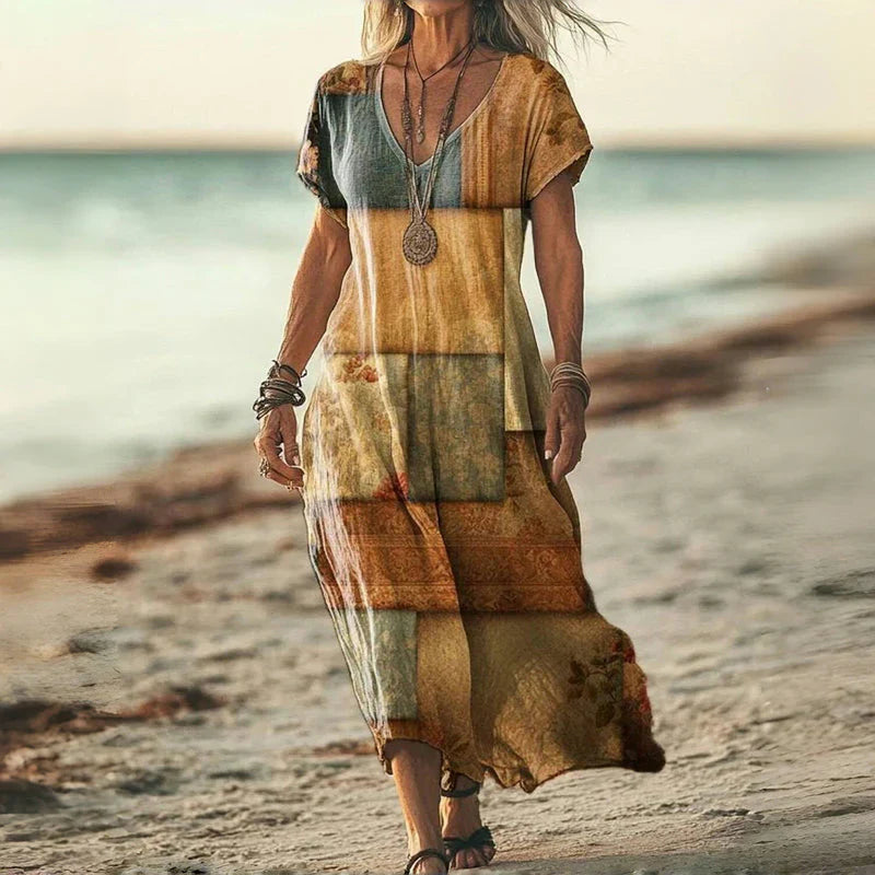 Ember Sunset Breeze Maxi Dress
